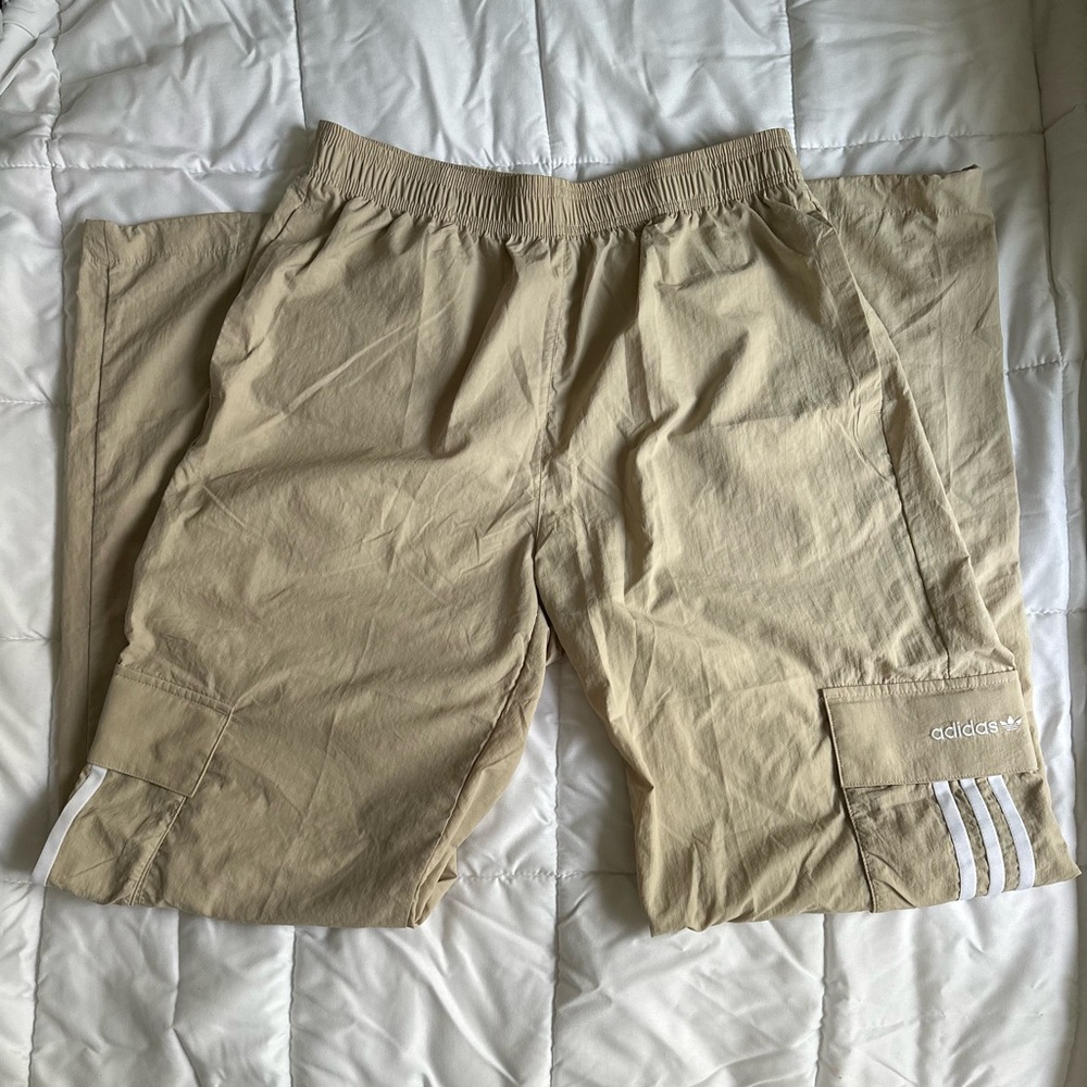 Cream Adidas Parachute Pants